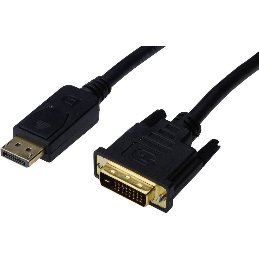 Digitus DisplayPort / DVI kabelový adaptér Konektor DisplayPort, DVI-D 24+1pol. Zástrčka 1.80 m černá AK-340306-020-S Ka