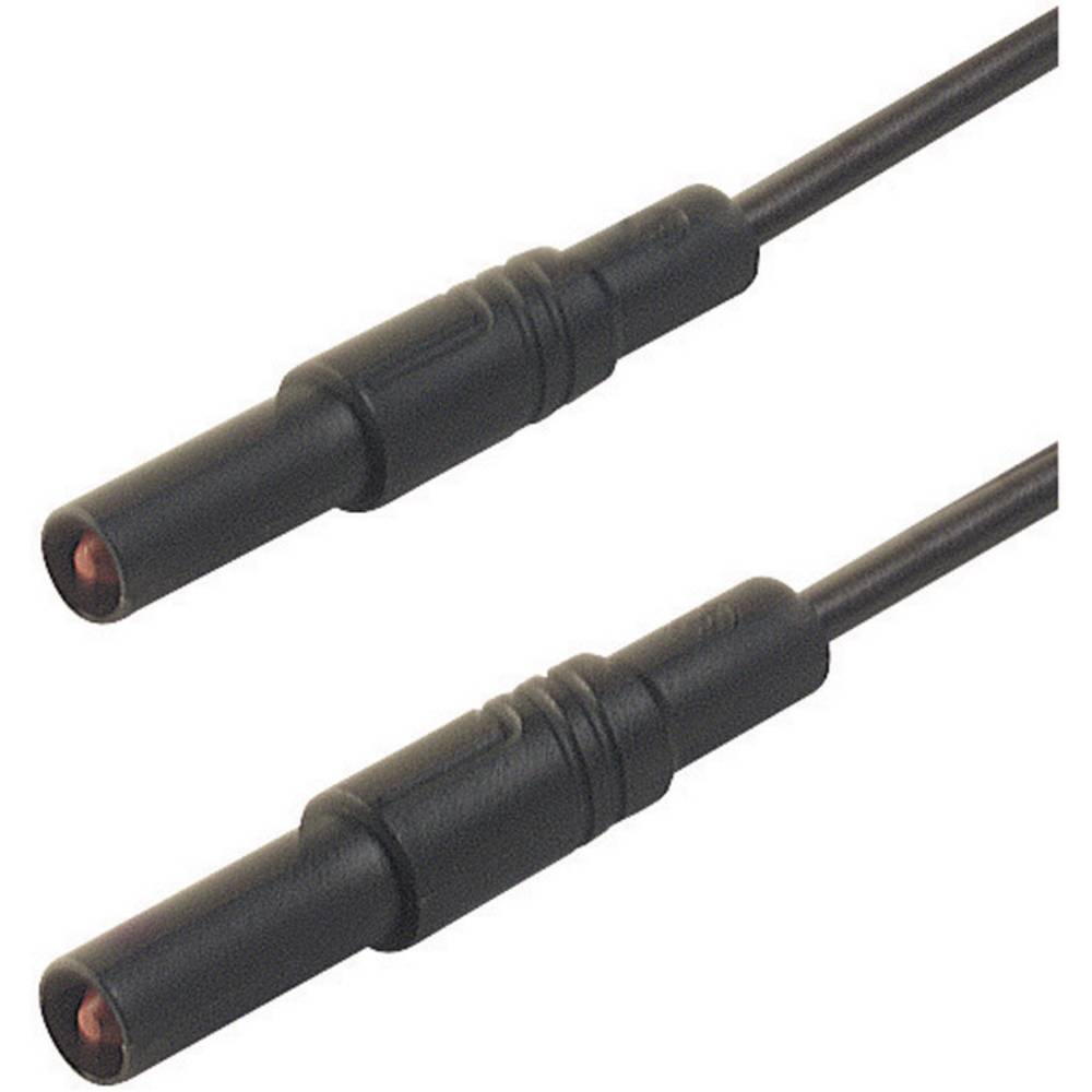 SKS Hirschmann MLS GG 100/2,5 sw bezpečnostní měřicí kabely [lamelová zástrčka 4 mm - lamelová zástrčka 4 mm] 1.00 m, če