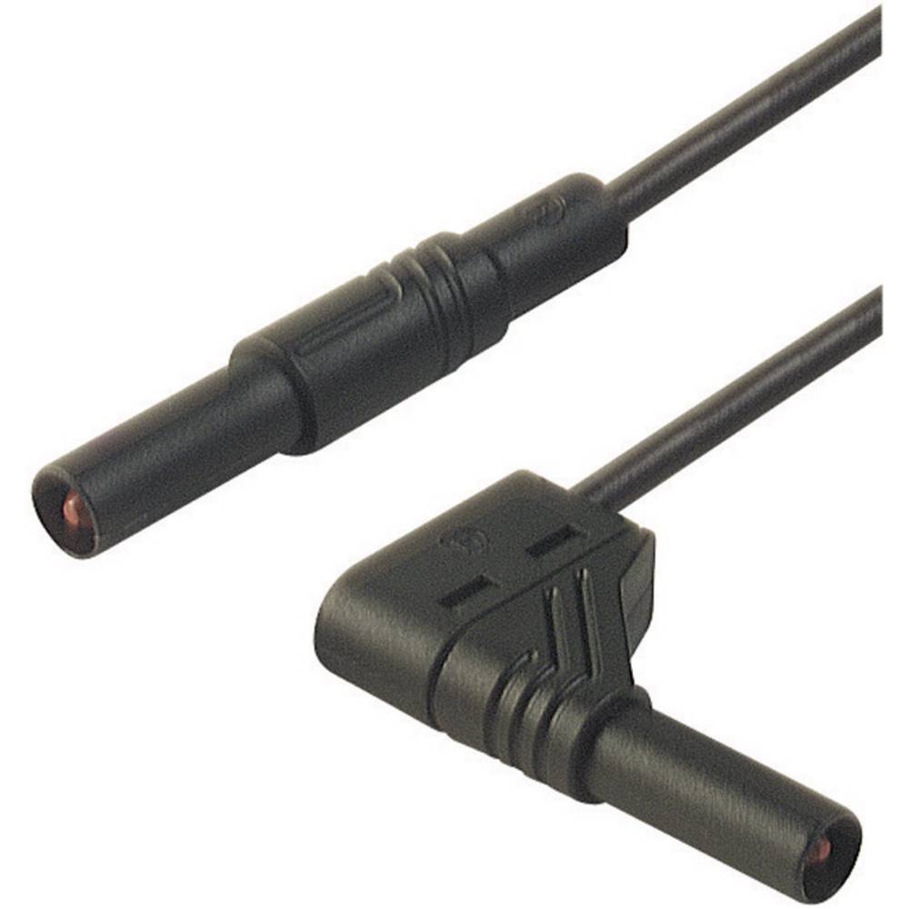 SKS Hirschmann MLS WG 25/2,5 sw bezpečnostní měřicí kabely [lamelová zástrčka 4 mm - lamelová zástrčka 4 mm] 25.00 cm, č