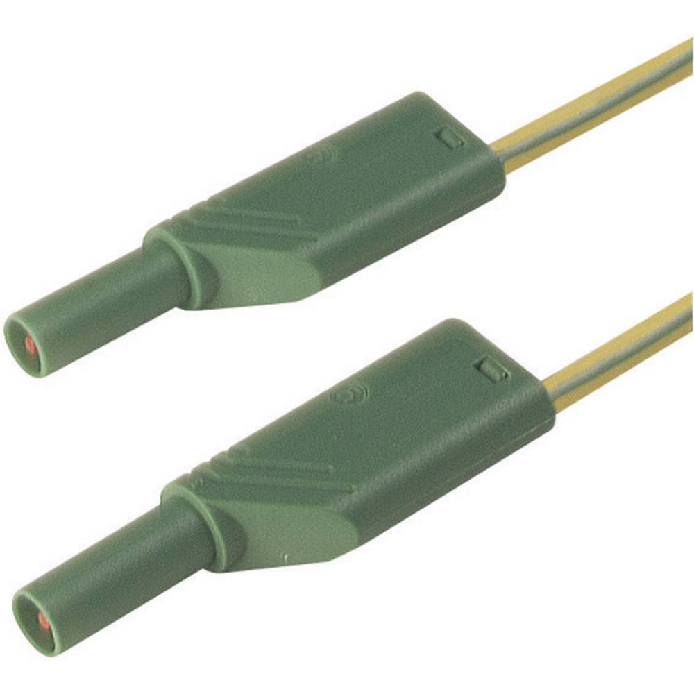SKS Hirschmann MLS WS 100/2,5 ge/gn bezpečnostní měřicí kabely [lamelová zástrčka 4 mm - lamelová zástrčka 4 mm] 1.00 m,
