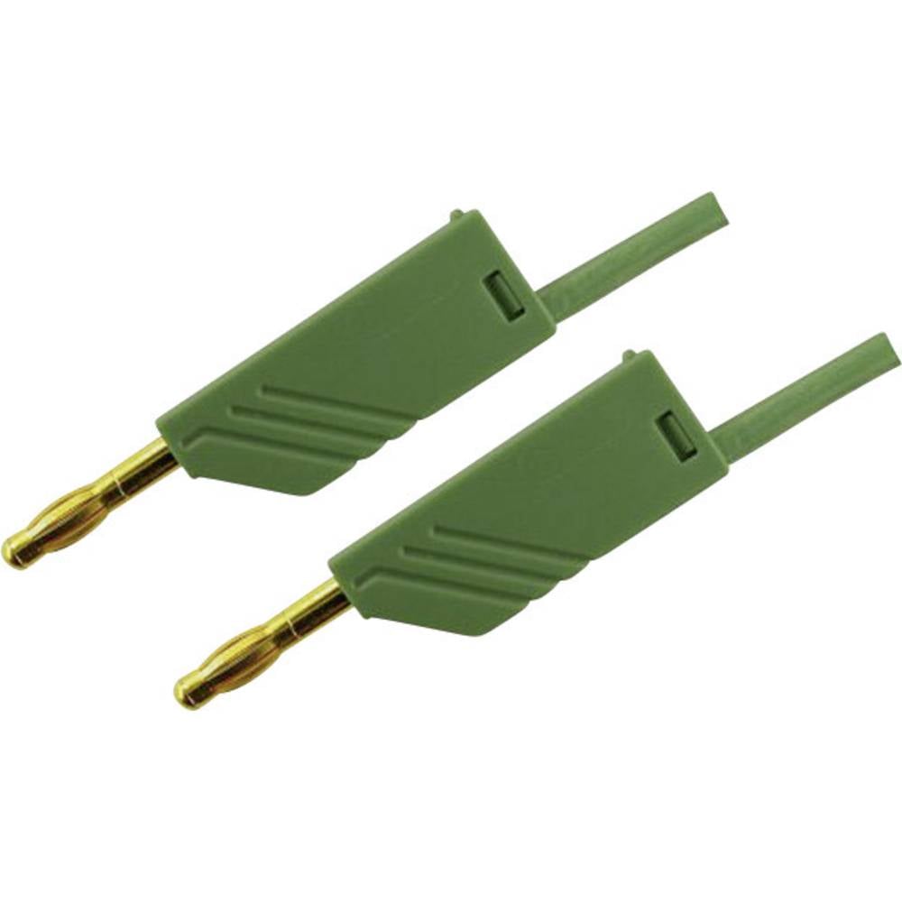 SKS Hirschmann MLN 150/2,5 GN měřicí kabel [lamelová zástrčka 4 mm - lamelová zástrčka 4 mm] 1.50 m, zelená, 1 ks