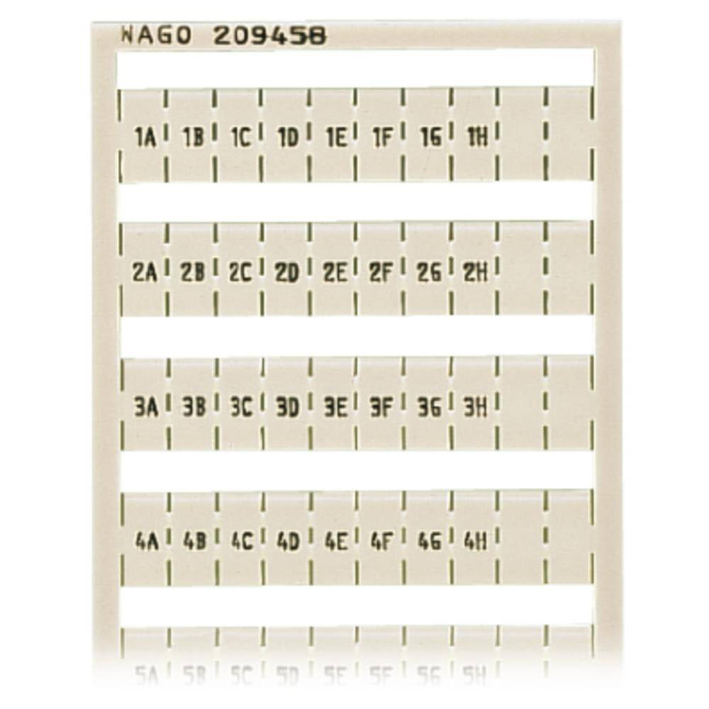 WAGO 209-458 popisné karty Otisk (Kabelový značkovač): L3, L2, L1, N, PE, PE, L3, L2, L1, N 5 ks