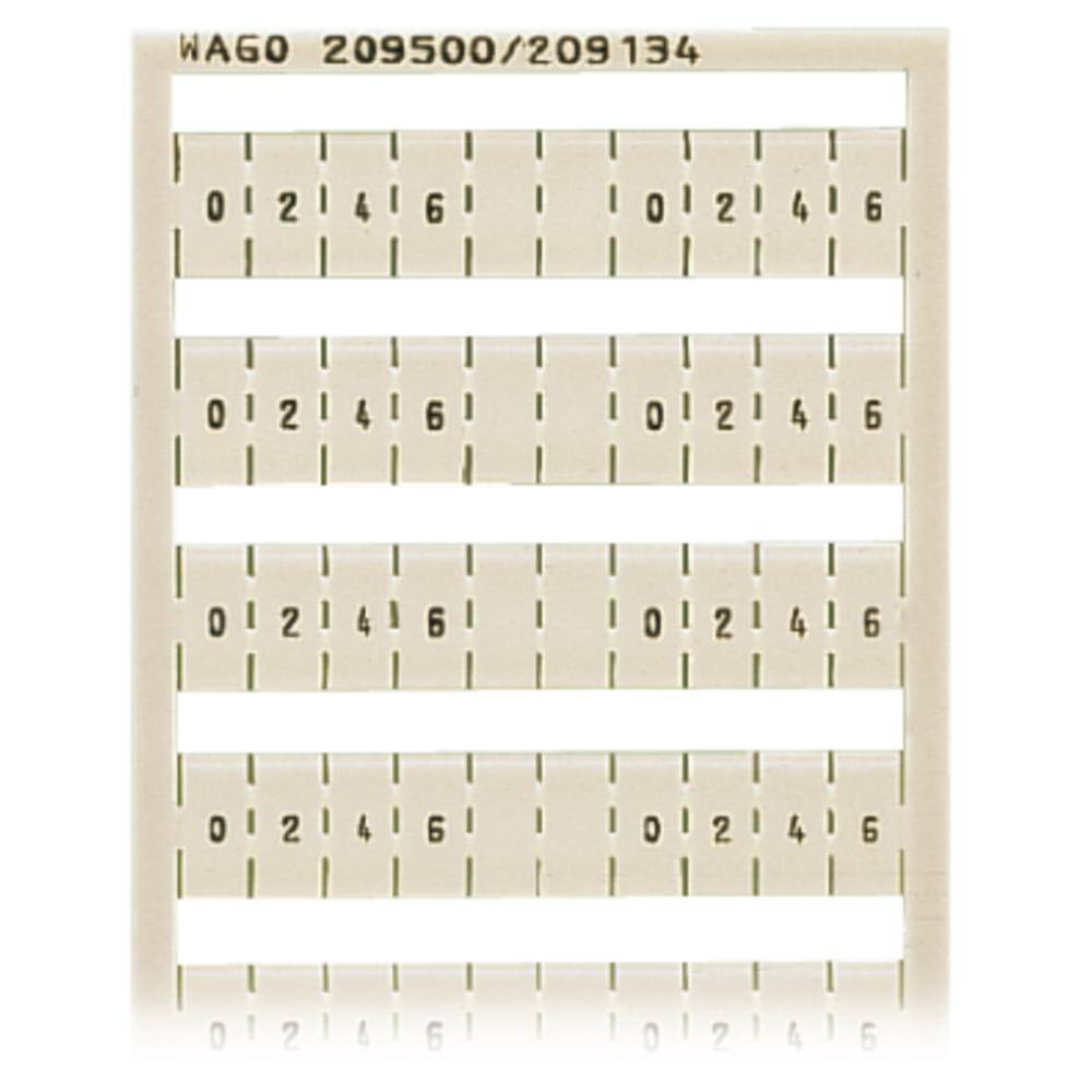 WAGO 209-500/209-134 popisné karty Otisk (Kabelový značkovač): 0, 2, 4, 6, 1, 3, 5, 7 5 ks