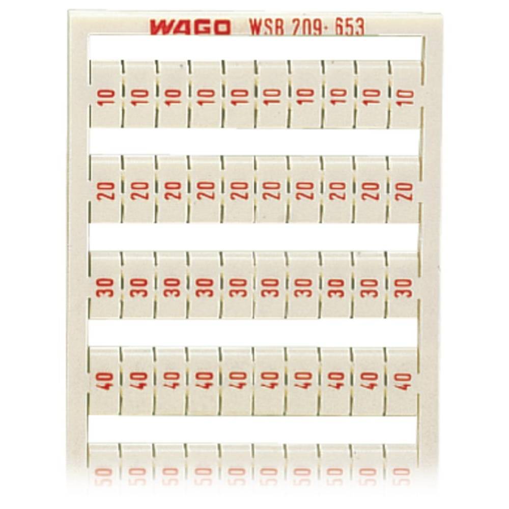 WAGO 209-653 popisné karty Otisk (Kabelový značkovač): 10, 20, 30, 40, 50 5 ks