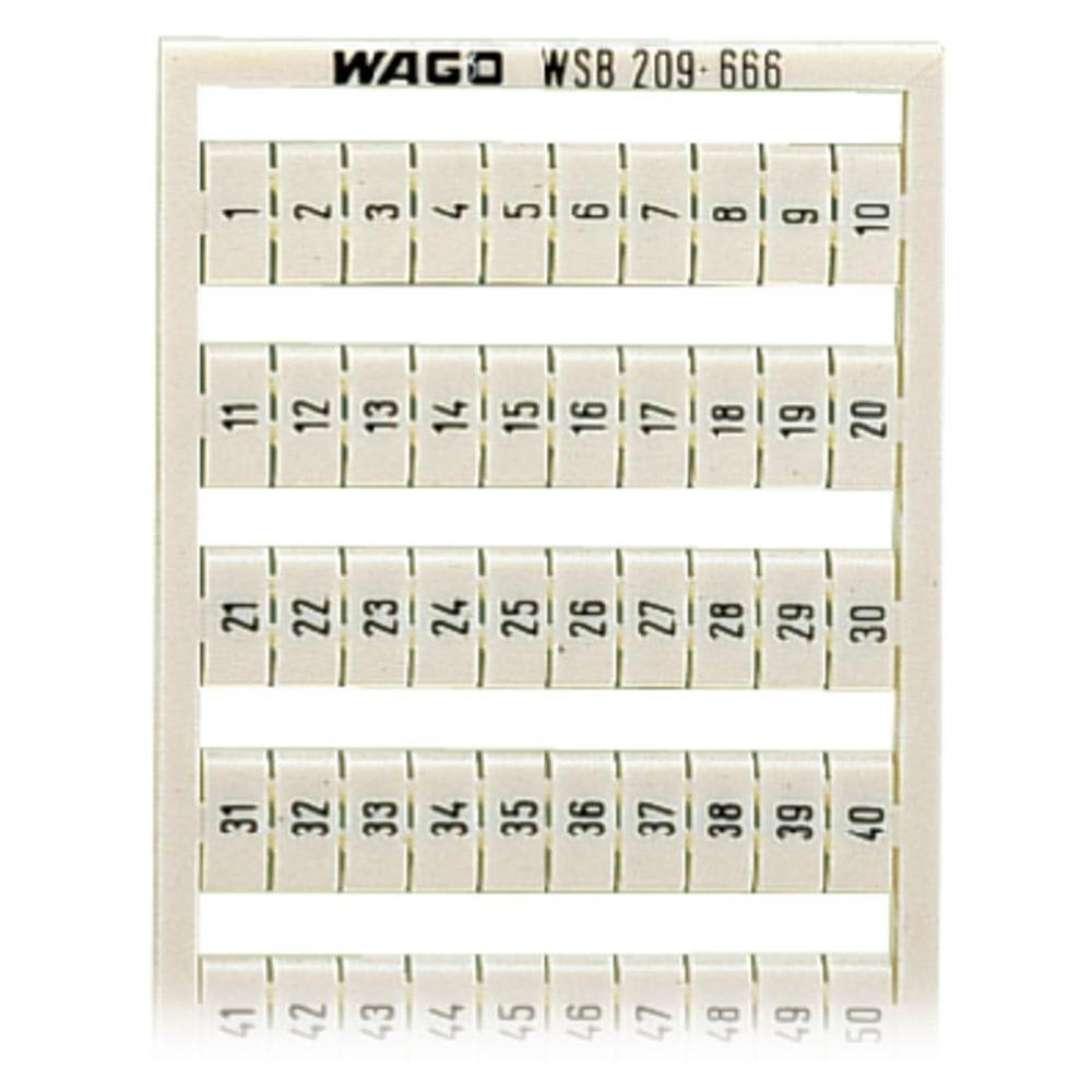 WAGO 209-666 popisné karty Otisk (Kabelový značkovač): 1 - 50 5 ks