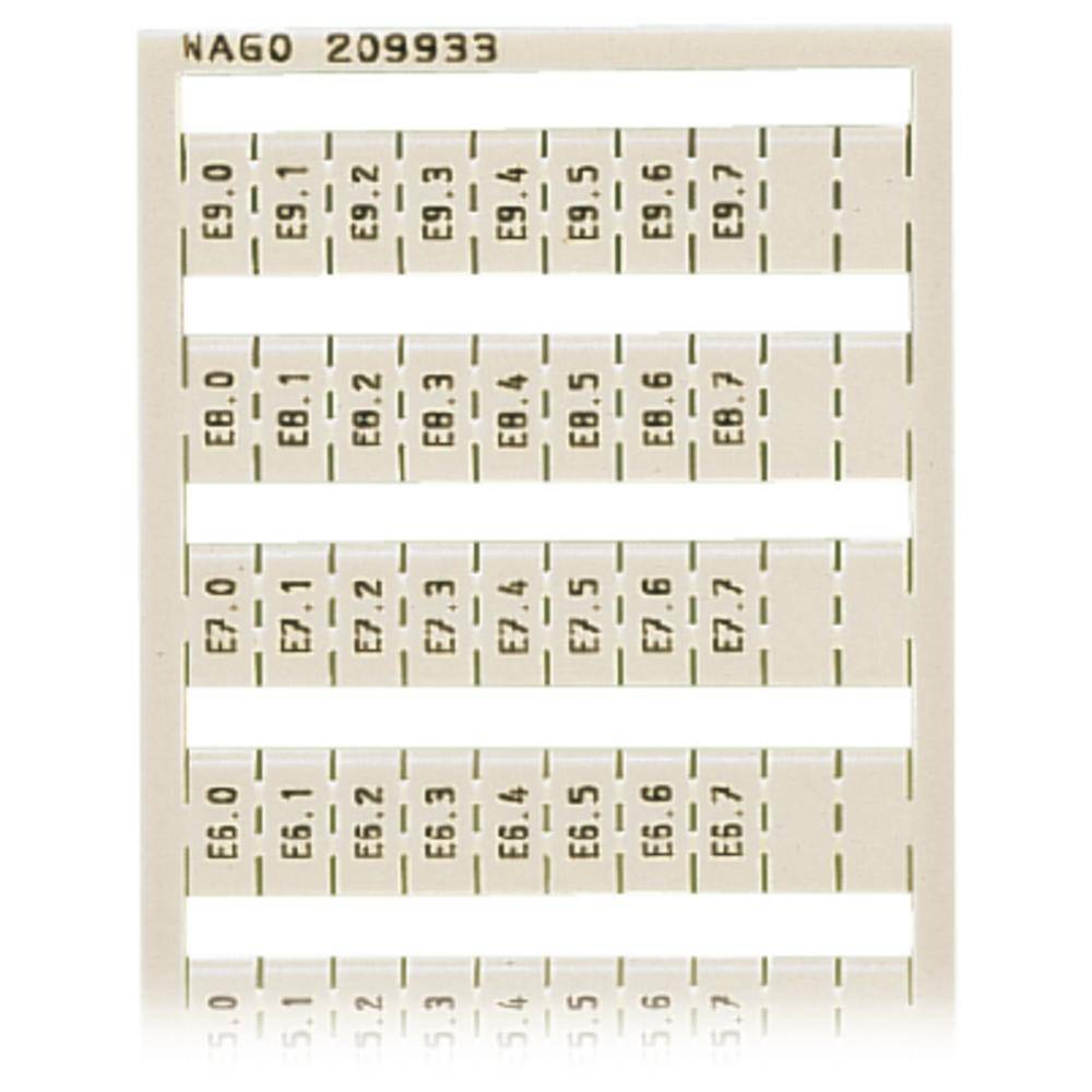 WAGO 209-933 popisné karty Otisk (Kabelový značkovač): E0.0 E0.1 - E9.6, E9.7 5 ks