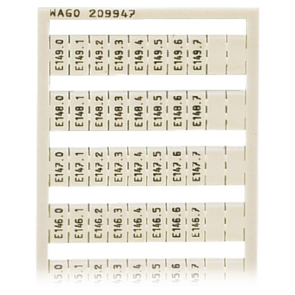 WAGO 209-947 popisné karty Otisk (Kabelový značkovač): E140.0 E140.1 - E149.6, E149.7 5 ks