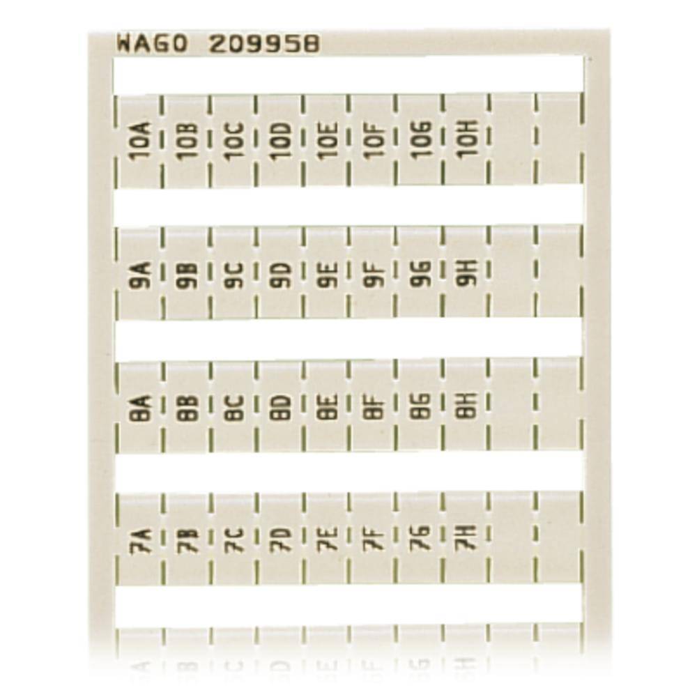 WAGO 209-958 popisné karty Otisk (Kabelový značkovač): 1A, 1B - 1G, 10A, 10B, 10G, 10H 5 ks