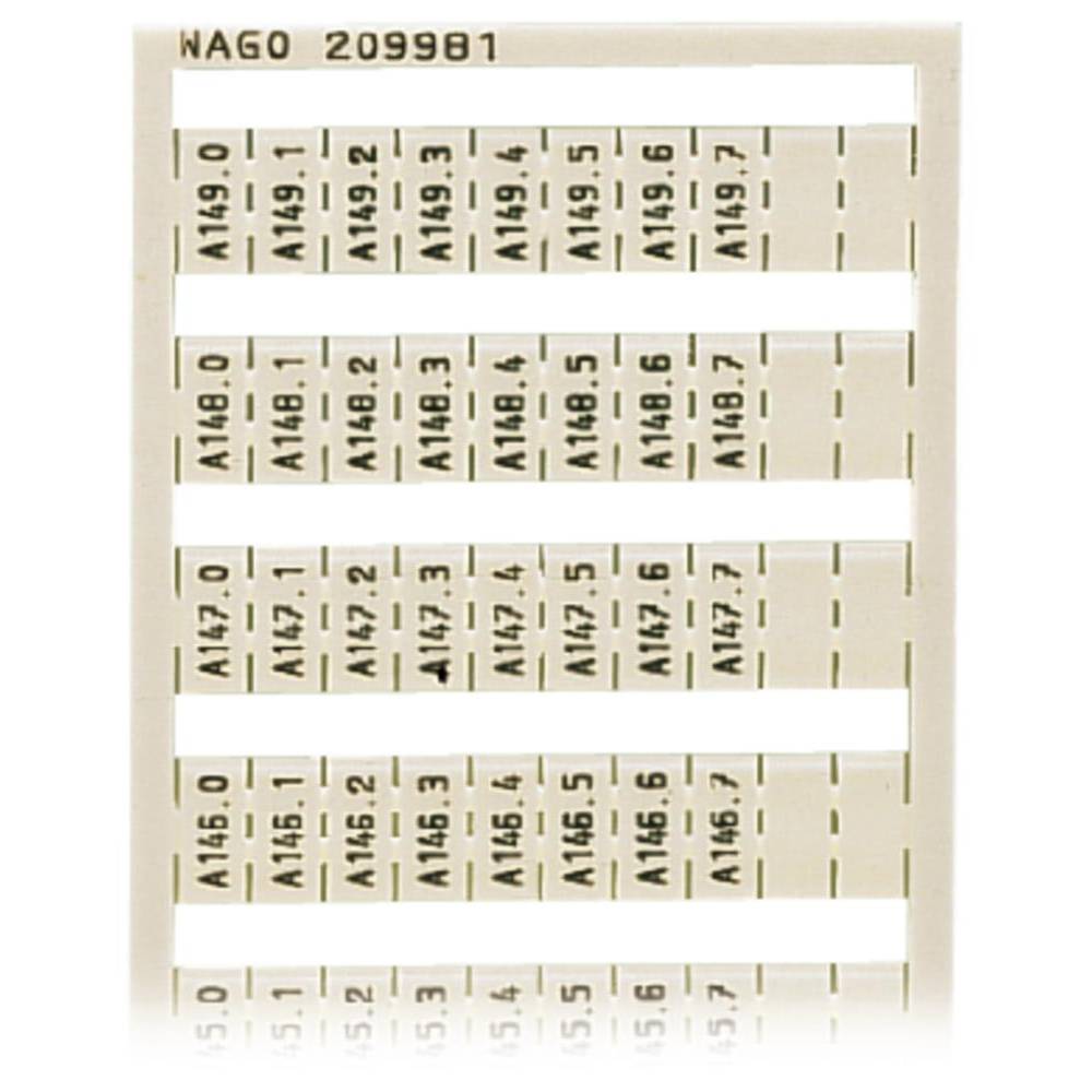 WAGO 209-981 popisné karty Otisk (Kabelový značkovač): A140.0 A140.1 - A149.6, A149.7 5 ks