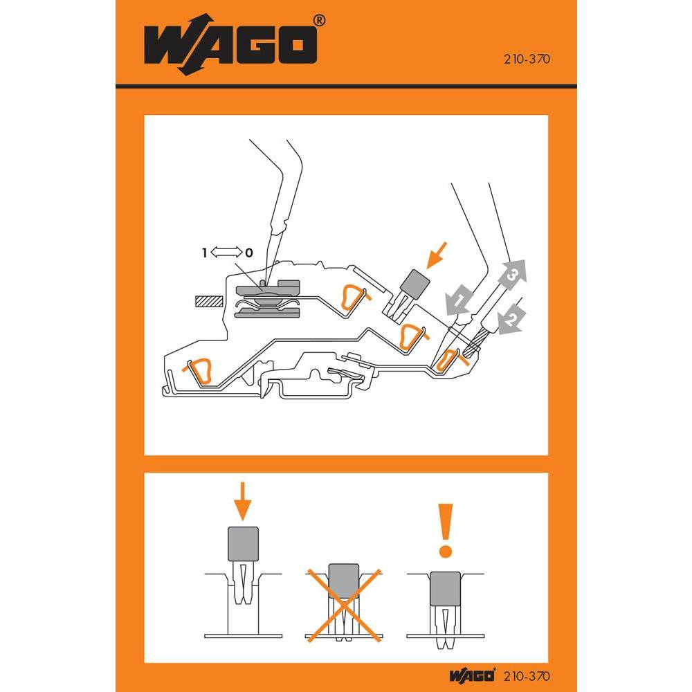 WAGO 210-370 nálepka s pokyny 100 ks