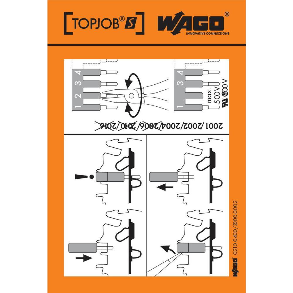 WAGO 210-400/2000-002 nálepka s pokyny 100 ks
