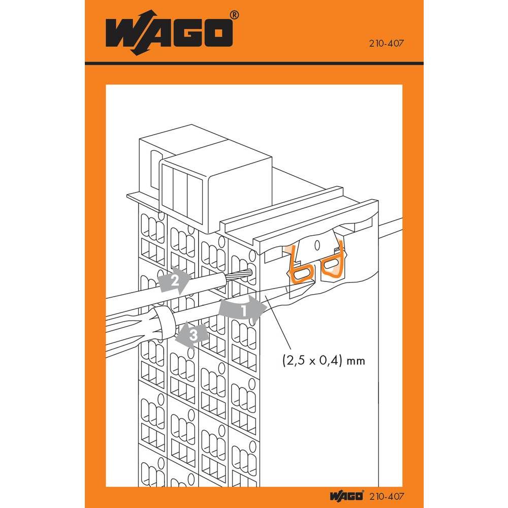 WAGO 210-407 nálepka s pokyny 100 ks