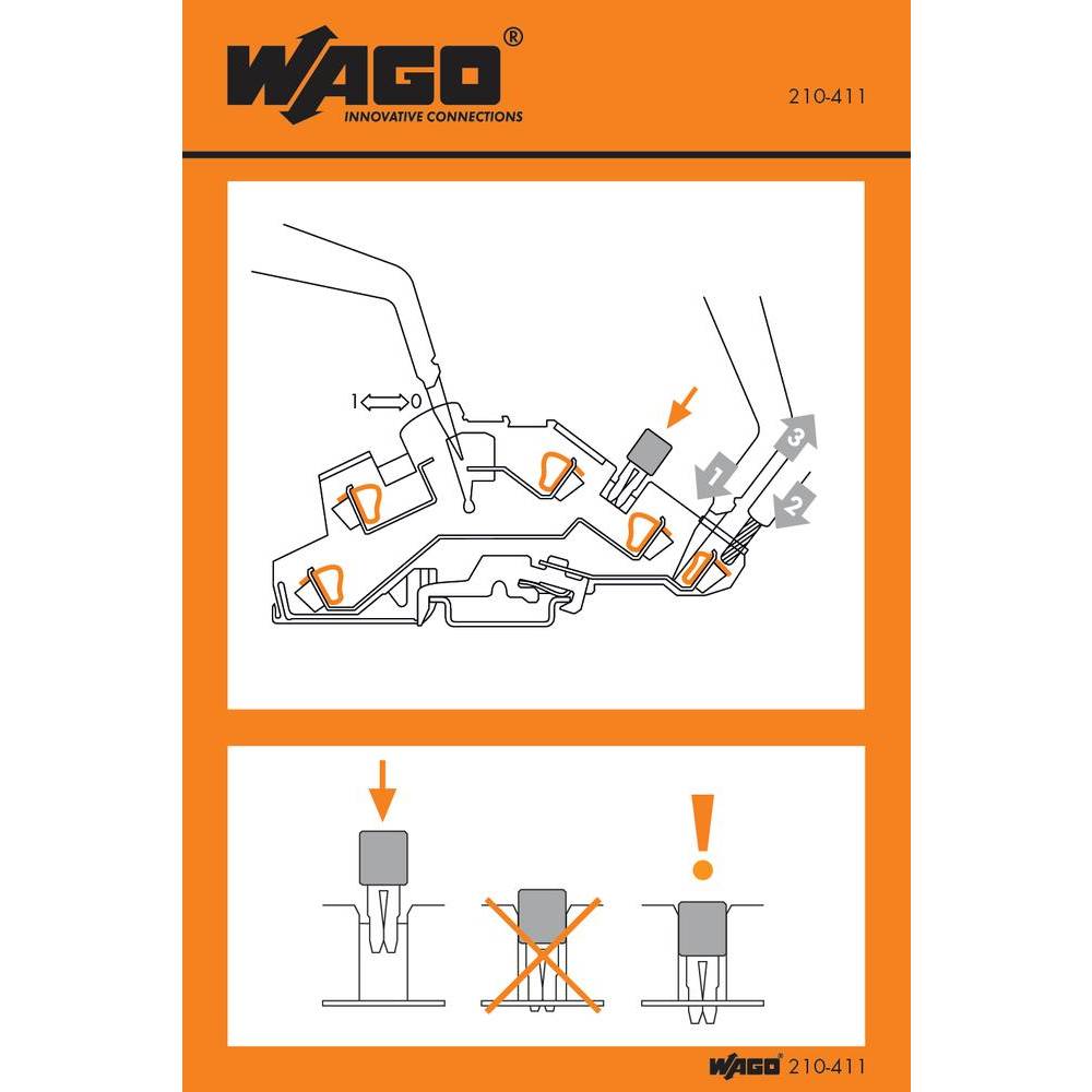 WAGO 210-411 nálepka s pokyny 100 ks