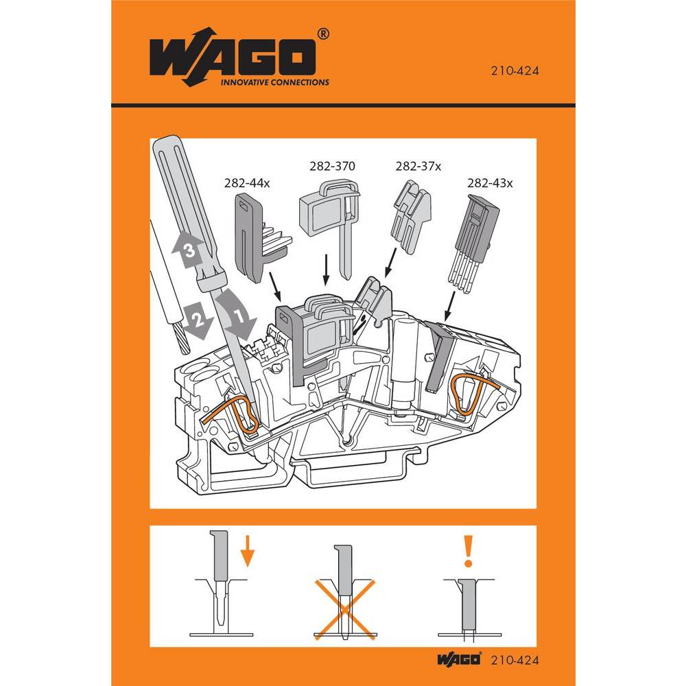 WAGO 210-424 nálepka s pokyny 100 ks
