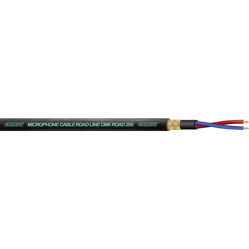 Cordial CMK ROAD 250 mikrofonový kabel 2 x 0.50 mm² černá metrové zboží