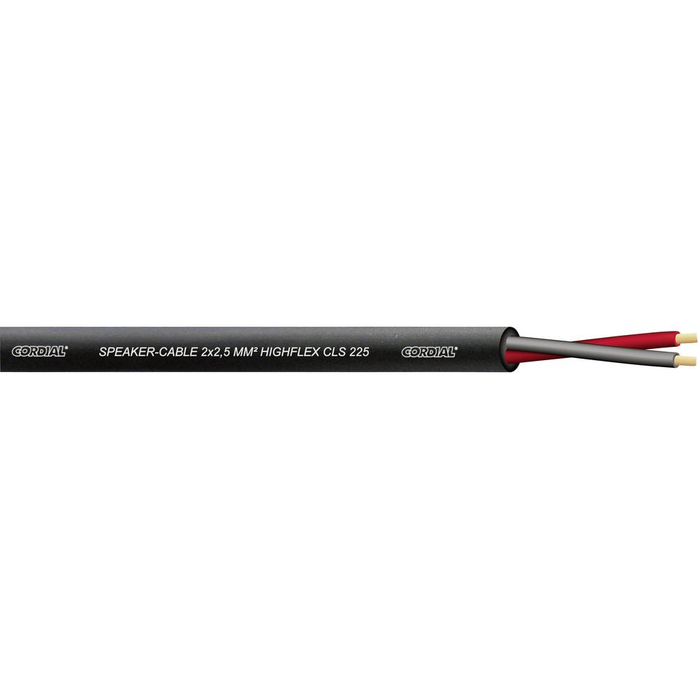 Cordial CLS 225 Black 100-GY reproduktorový kabel 2 x 2.50 mm² šedá metrové zboží