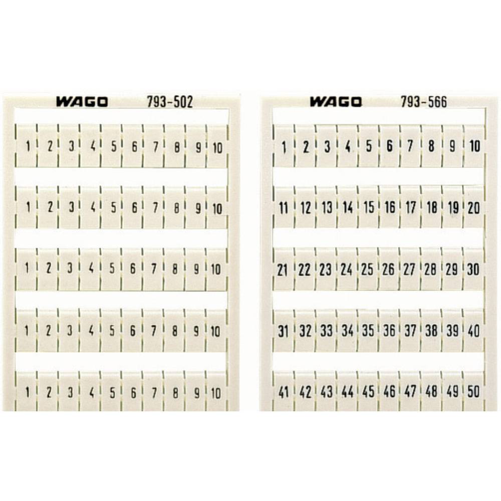 WAGO 793-3506 popisné karty Otisk (Kabelový značkovač): 41 - 50 1 ks