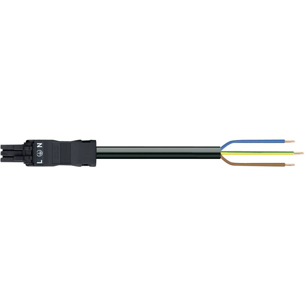 WAGO síťový připojovací kabel síťová zásuvka - kabel s otevřenými konci Počet kontaktů: 2 + PE černá 1 ks