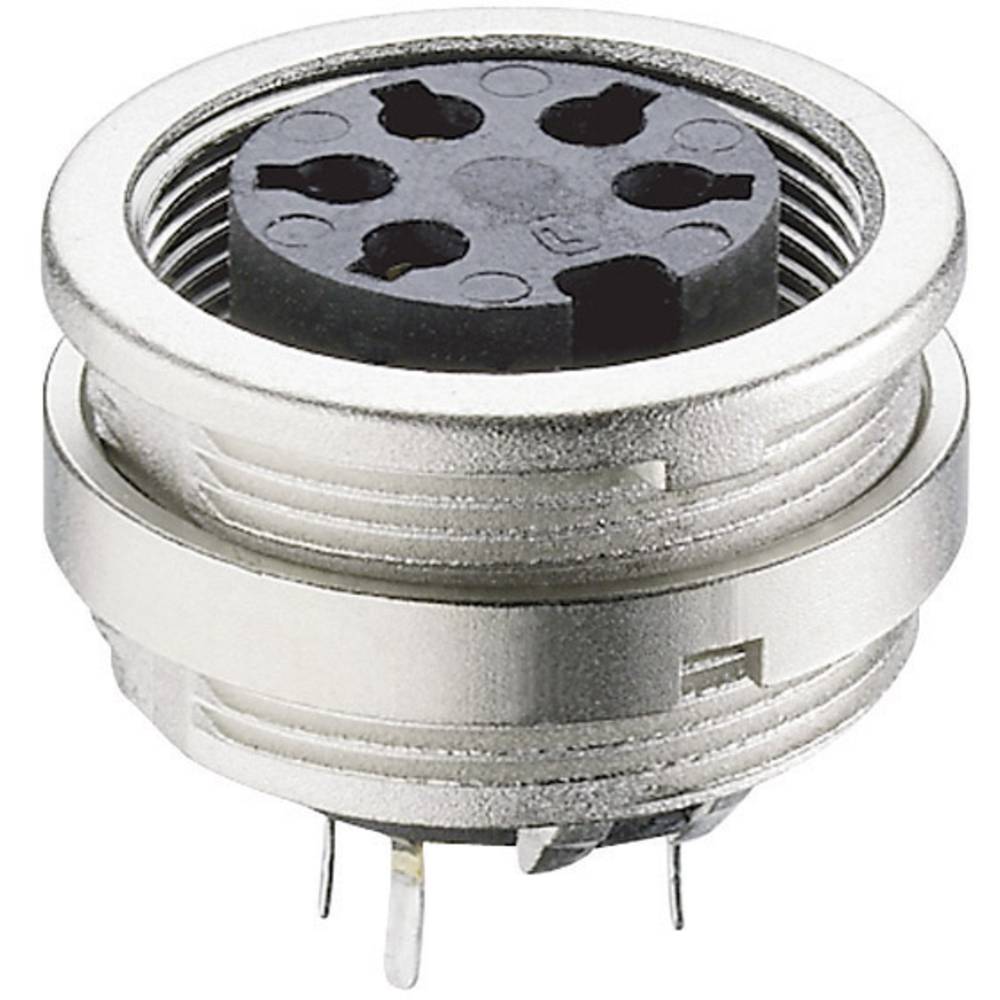 Lumberg KFR 30 DIN kruhový konektor zásuvka, vestavná vertikální Pólů: 3 stříbrná 1 ks