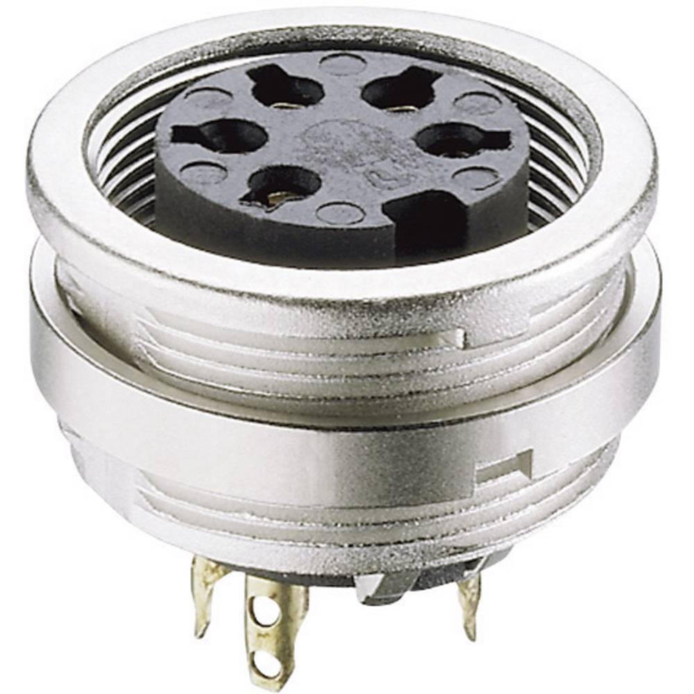 Lumberg KFV 71 DIN kruhový konektor zásuvka, vestavná vertikální Pólů: 7 stříbrná 1 ks