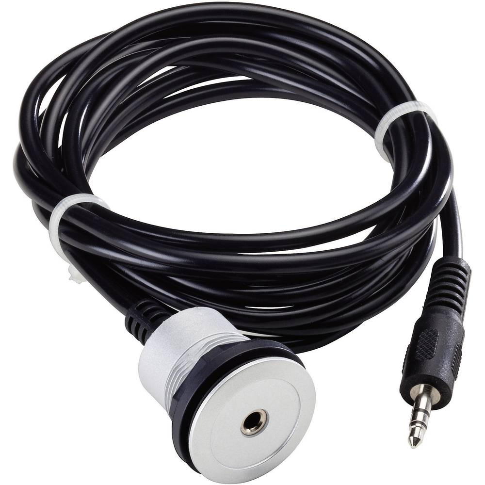 Schlegel RRJ_KL3.5 jack audio kabel [1x jack zástrčka 3,5 mm - 1x jack zásuvka 3,5 mm] 2.00 m černá