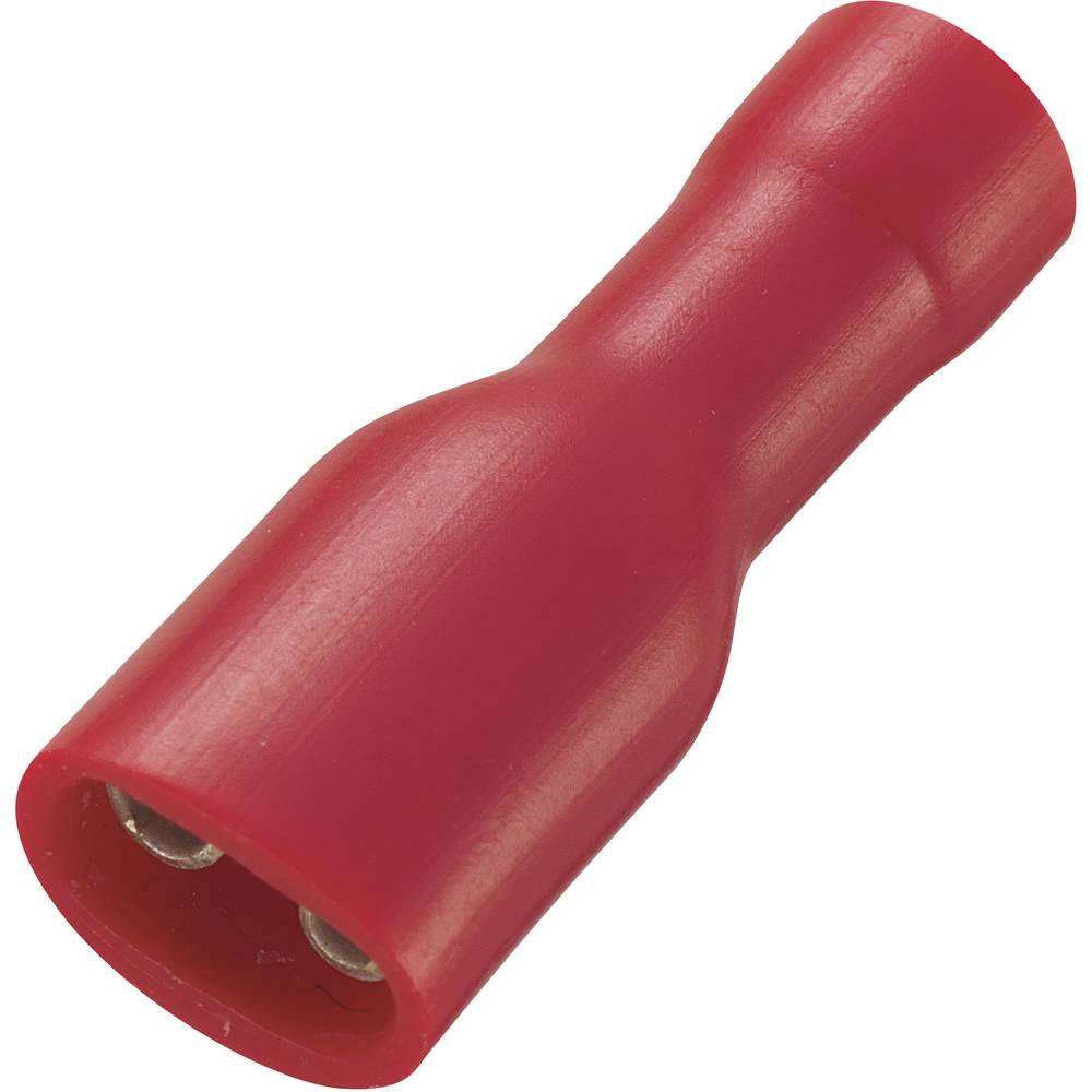 TRU COMPONENTS 1565179 faston zásuvka Šířka zástrčky: 4.8 mm Tloušťka konektoru: 0.8 mm 180 ° plná izolace červená 50 ks
