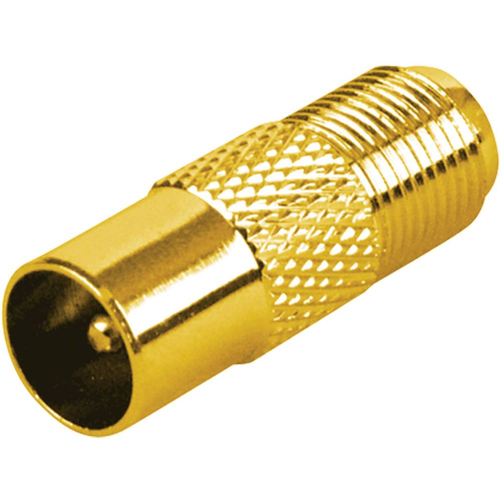 Schwaiger GOUST9330537 F adaptér na koaxiální kabel Pozlacený Připojení kabelu: F zásuvka, IEC konektor na koaxiální kab