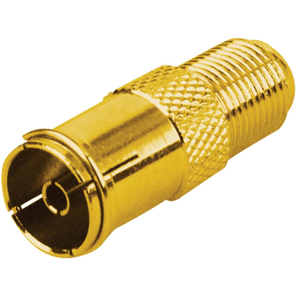 Schwaiger GOUST9320537 F adaptér na koaxiální kabel Pozlacený Připojení kabelu: F zásuvka, IEC zásuvka na koaxiální kabe