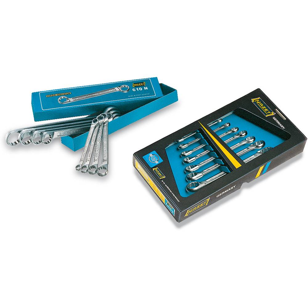 Hazet 610N/8 sada oboustranných očkových klíčů 8dílná 6 - 22 mm DIN 837-B, DIN ISO 10103