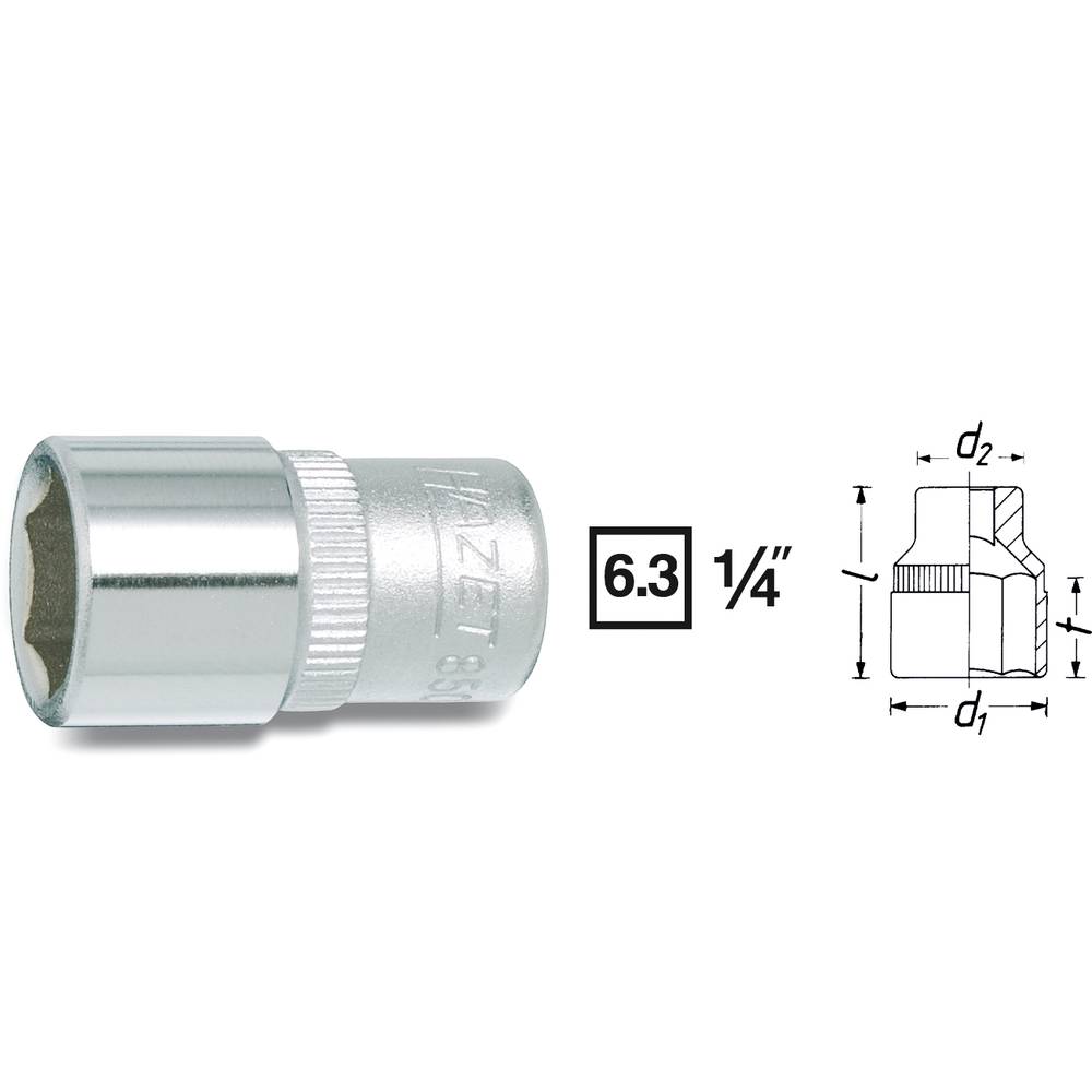 Hazet 850 850-5 vnější šestihran vložka pro nástrčný klíč 5 mm 1/4 (6,3 mm)