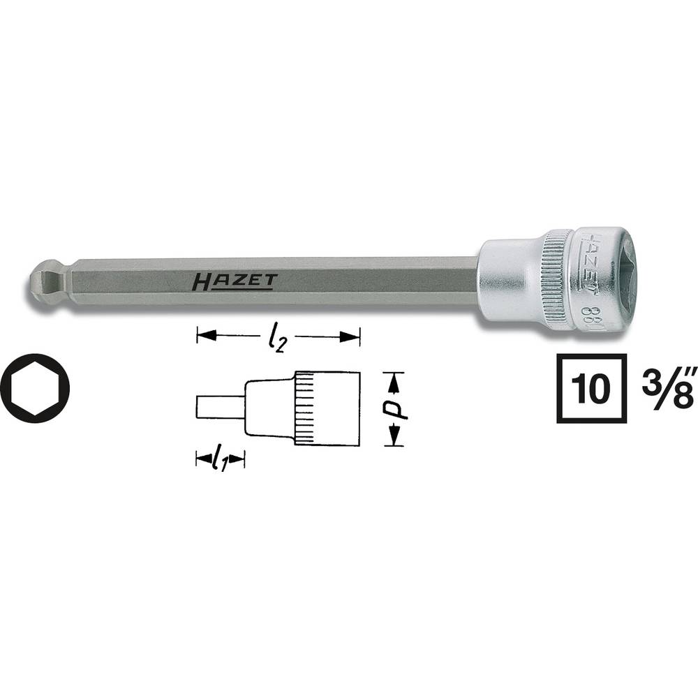 Hazet HAZET 8801KK-5 inbus nástrčný klíč 5 mm 3/8