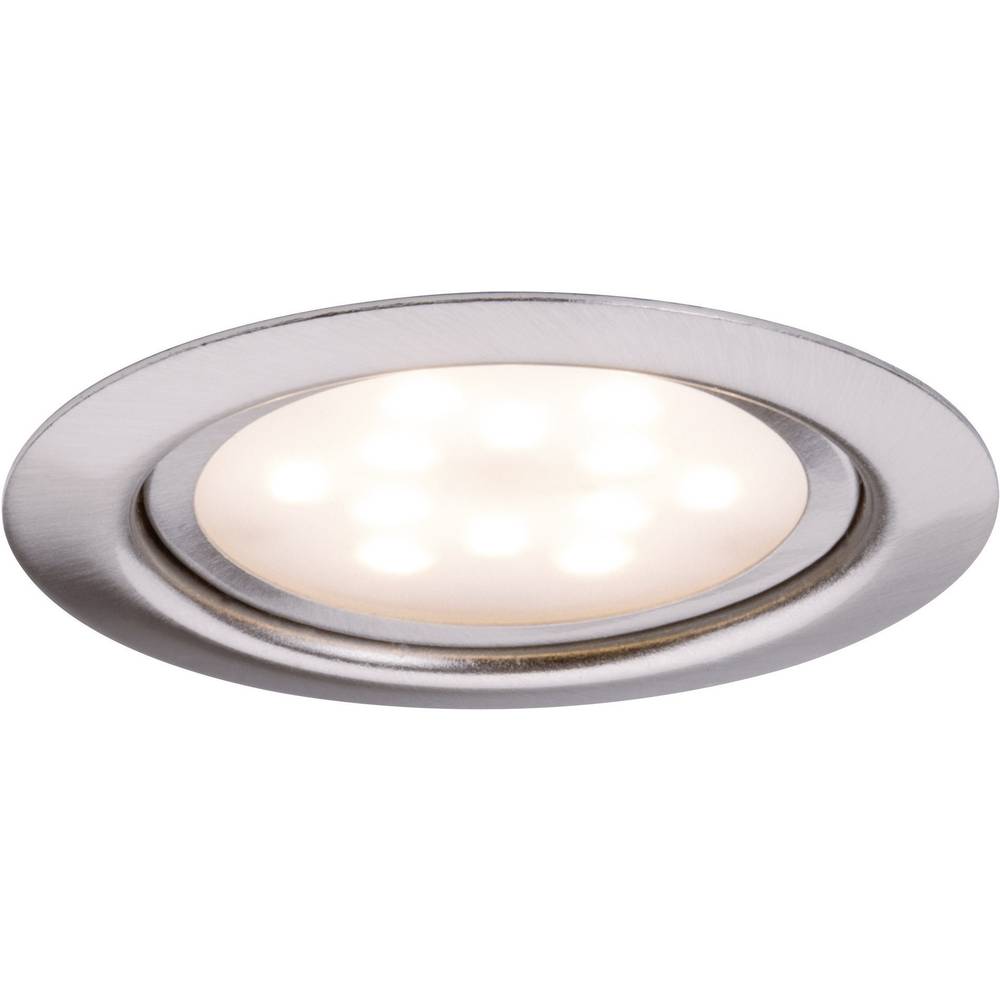 Paulmann 93553 Micro Line LED vestavné svítidlo, LED, pevně vestavěné LED, 4.5 W, železo (kartáčované), sada 3 ks
