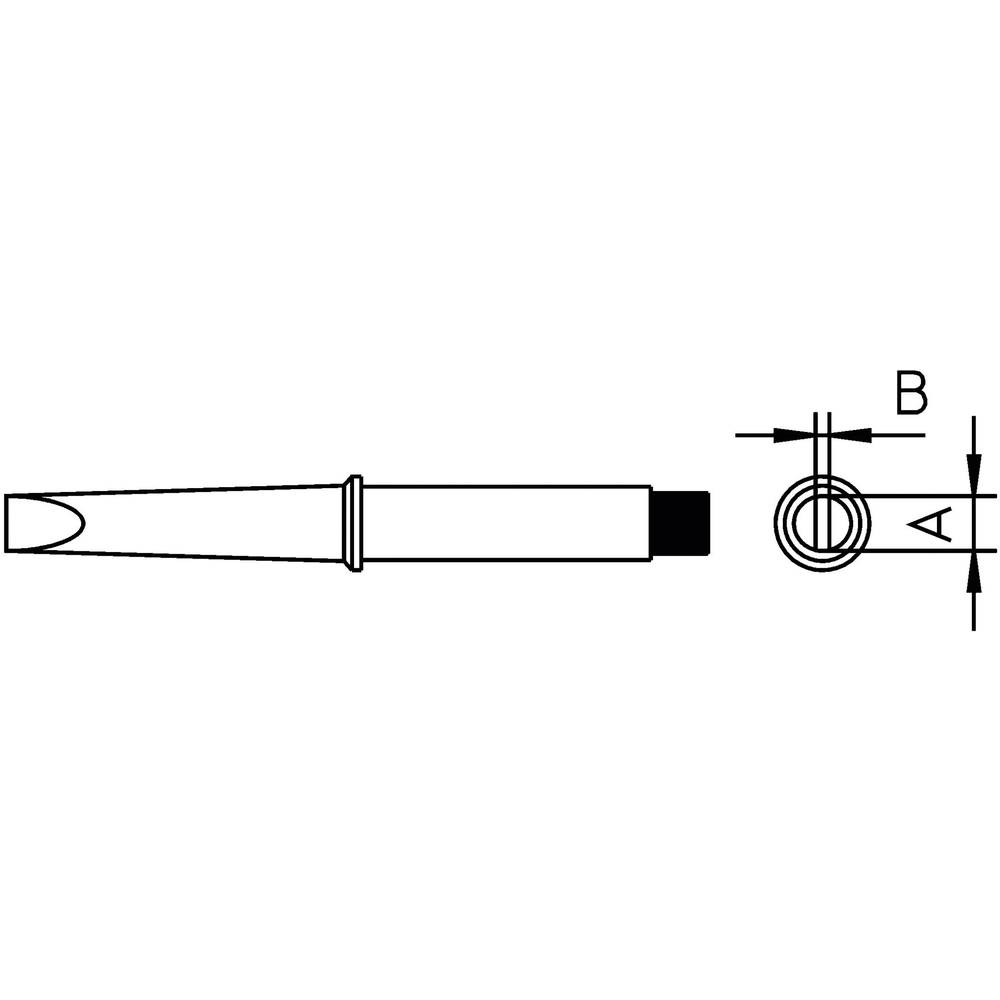 Weller 4CT5C6-1 pájecí hrot dlátový, rovný Velikost hrotů 3.2 mm Obsahuje 1 ks