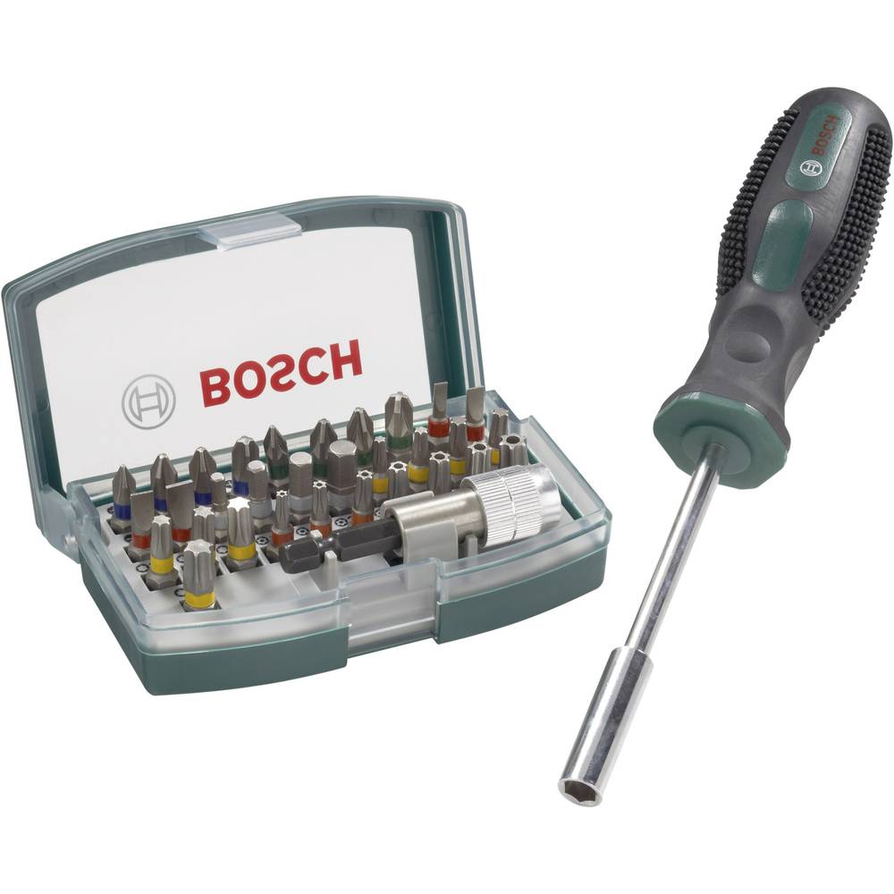 Bosch Accessories Promoline 2607017189 sada bitů, 33dílné, plochý, křížový PH, křížový PZ, inbus, vnitřní šestihran (TX)