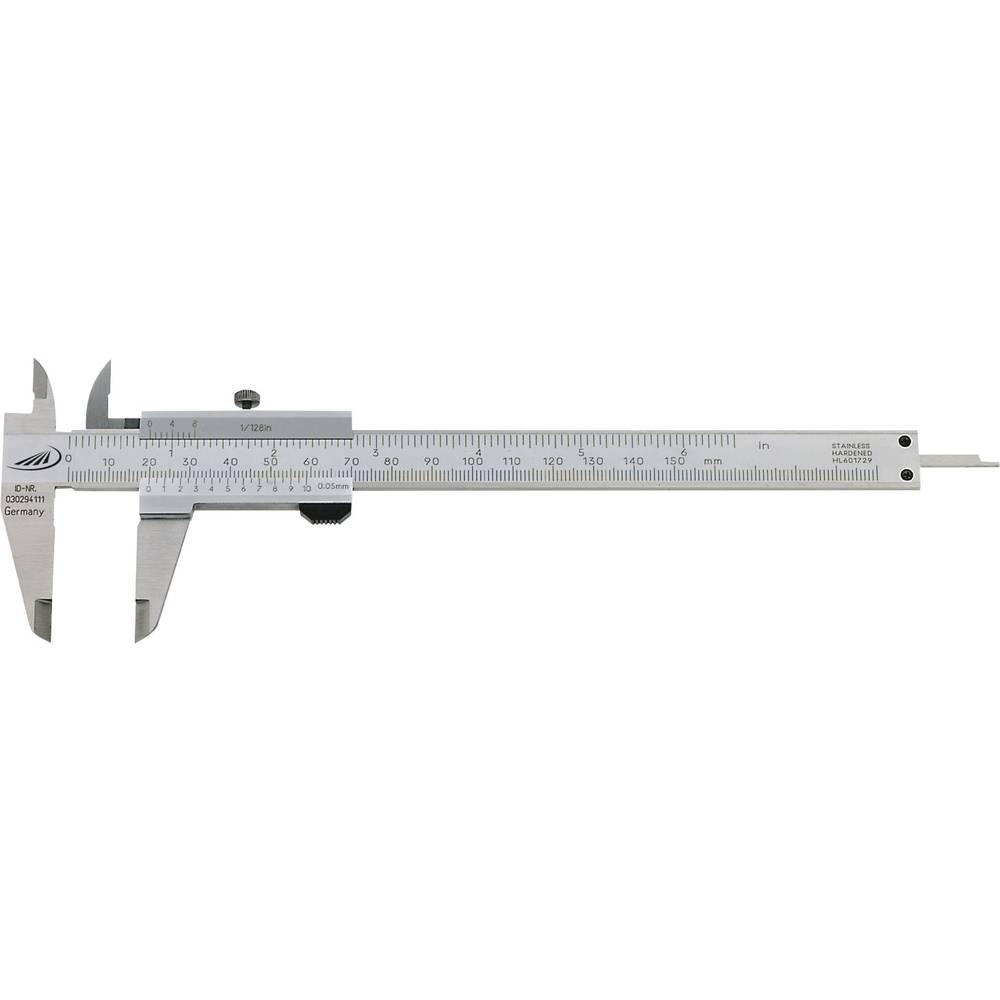 HELIOS PREISSER 0185 501-ISO kapesní posuvné měřítko Kalibrováno dle (ISO) 150 mm