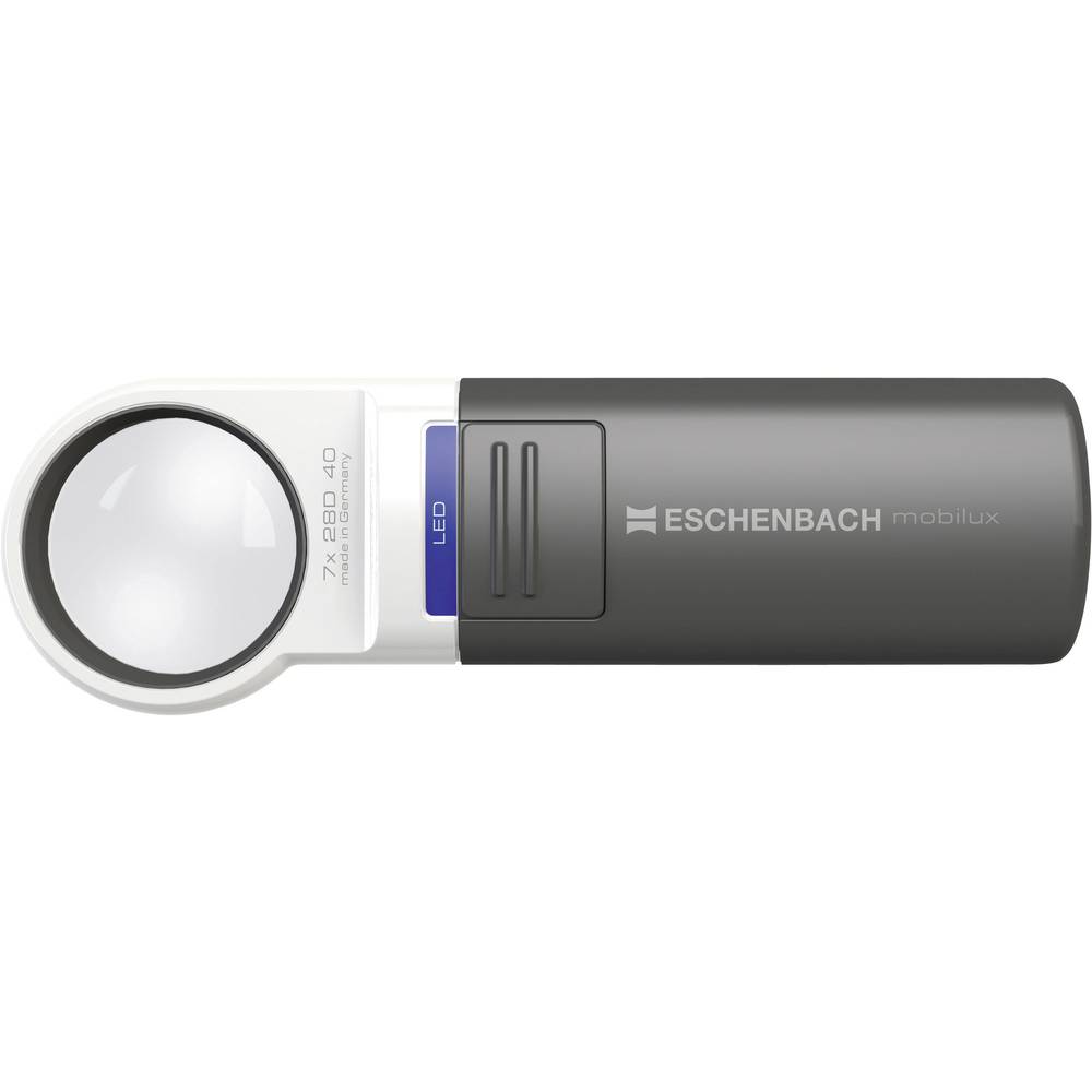 Eschenbach 151110 Lupe Mobilux ruční lupa s LED osvětlením zvětšení: 10 x Velikost objektivu: (Ø) 35 mm antracit/alpská