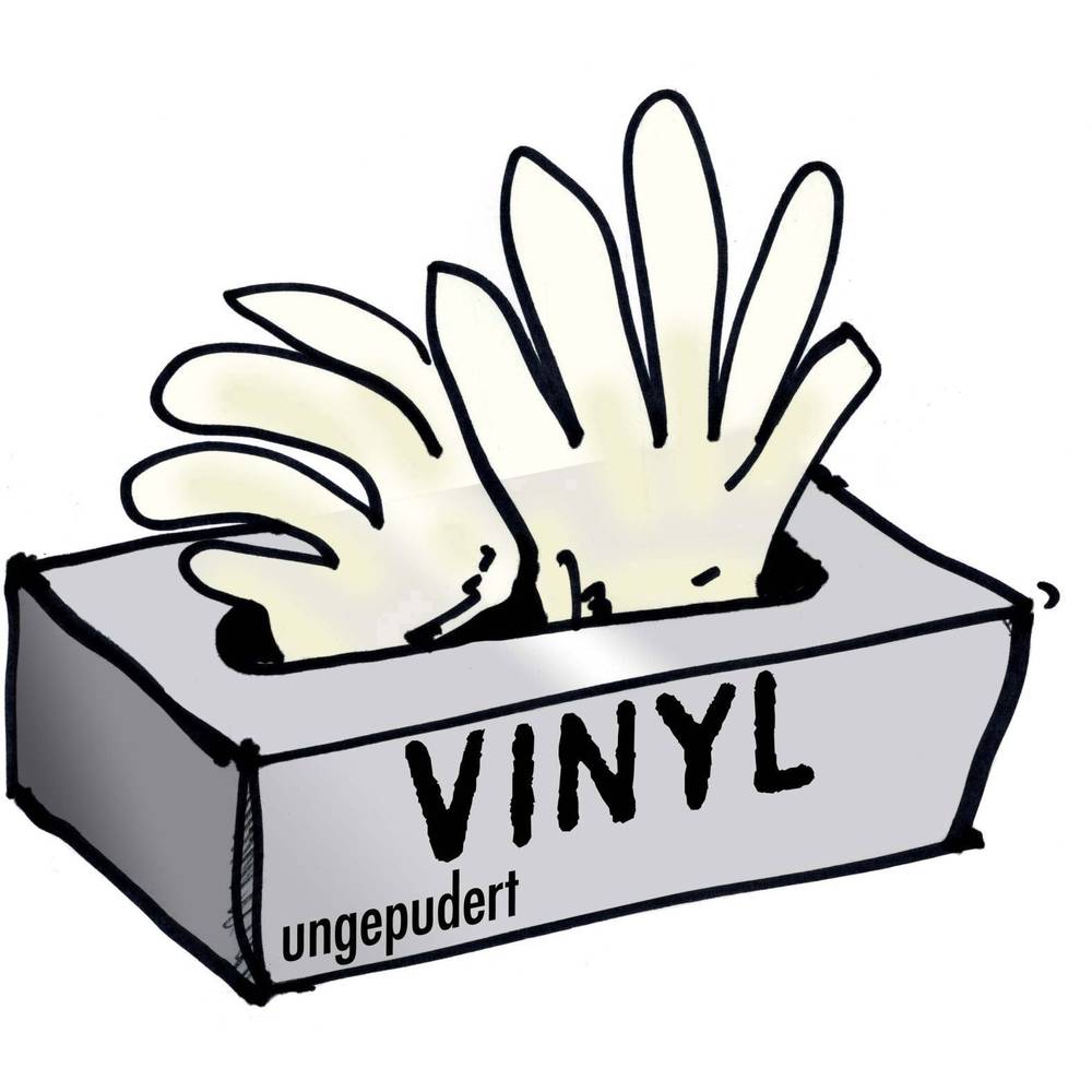 L+D 14695-7 100 ks vinyl jednorázové rukavice Velikost rukavic: 7, S