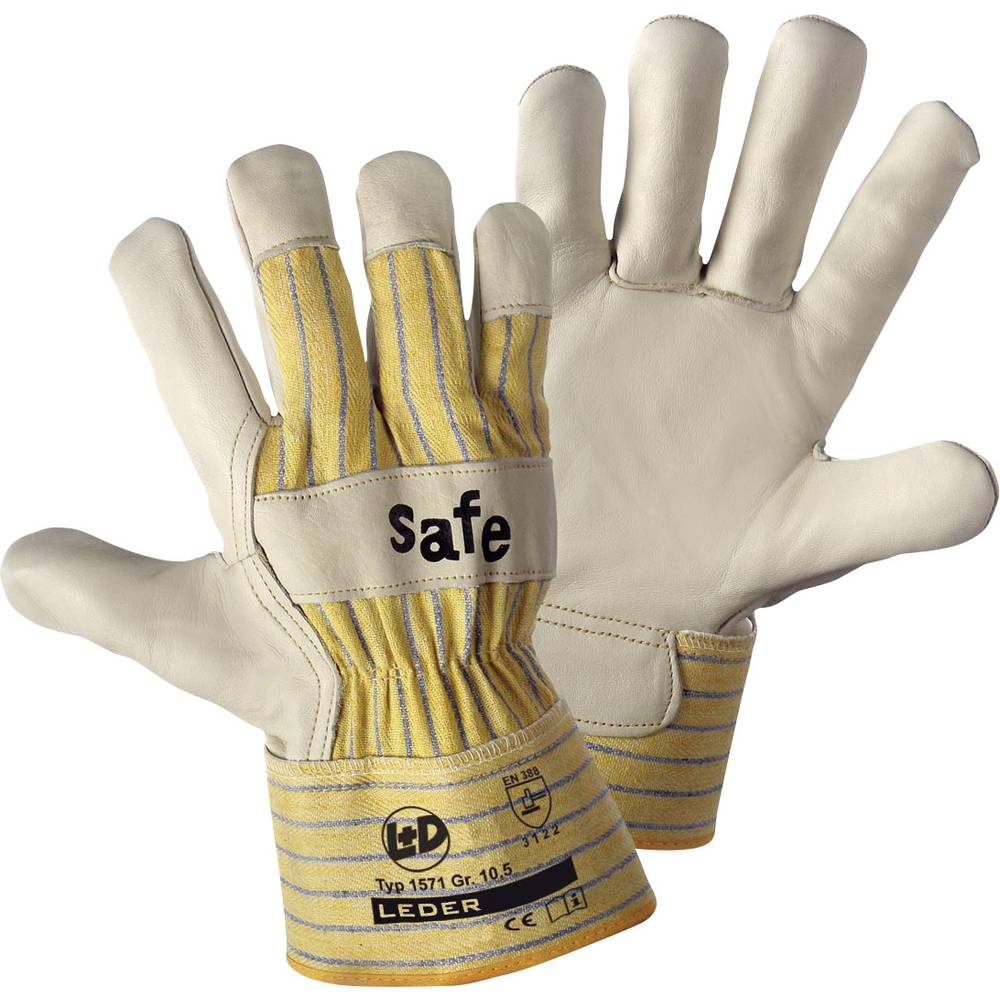 L+D worky SAFE 1571 hovězí lícovaná useň pracovní rukavice Velikost rukavic: 10, XL CAT II 1 pár