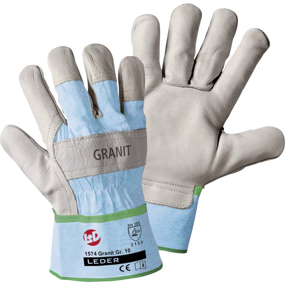 L+D worky Granit 1574-10 hovězí lícovaná useň pracovní rukavice Velikost rukavic: 10, XL EN 388:2016 CAT II 1 pár