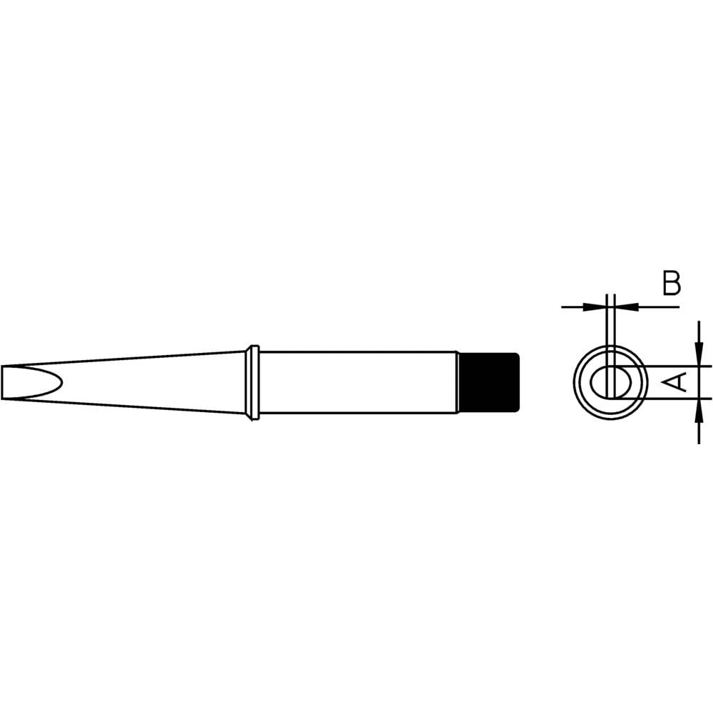 Weller 4CT6C7-1 pájecí hrot dlátový, rovný Velikost hrotů 3.2 mm Obsahuje 1 ks