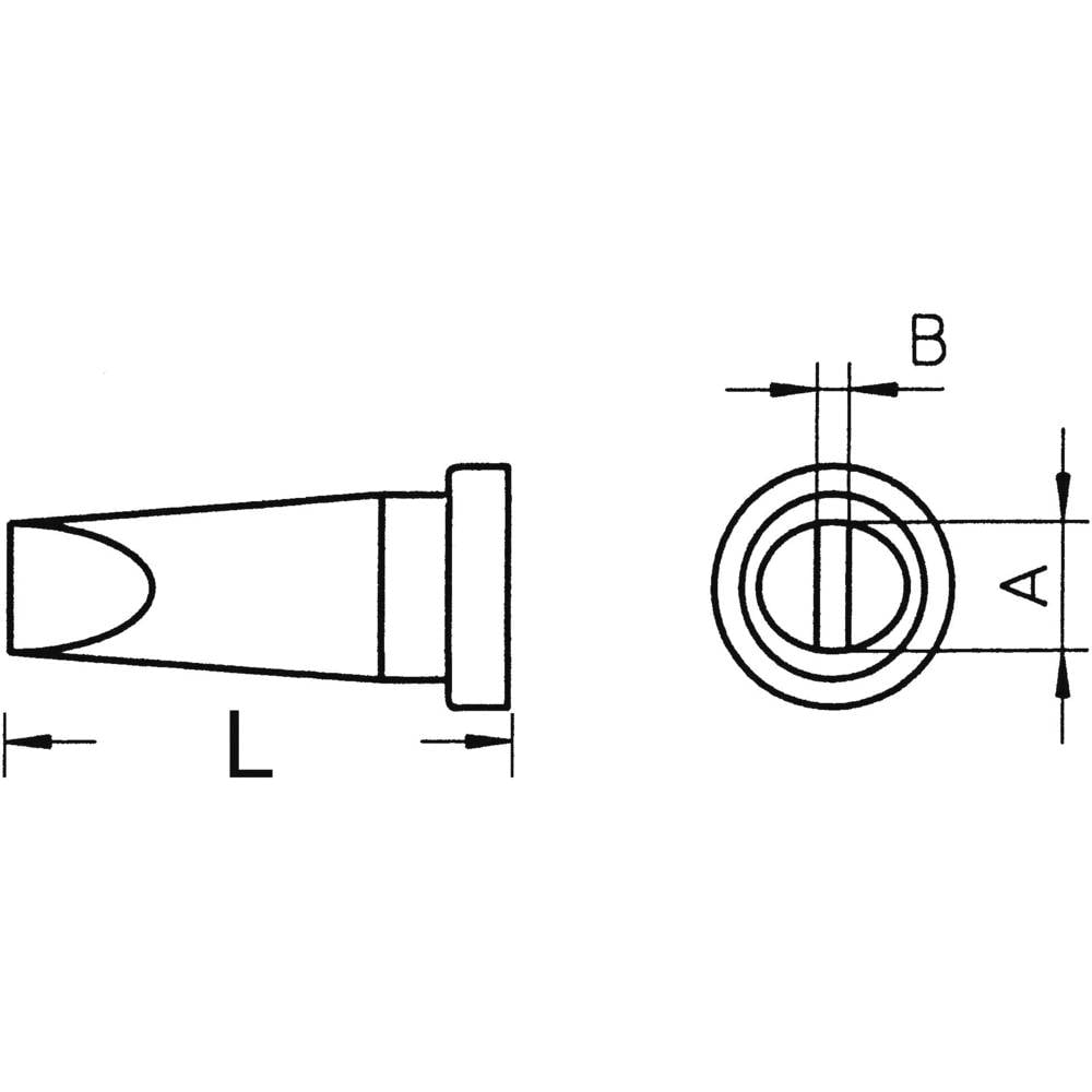 Weller LT-B pájecí hrot dlátový, rovný Velikost hrotů 2.4 mm Délka hrotů 13 mm Obsah 1 ks