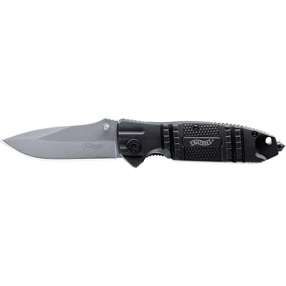 Walther Silver TacKnife STK 5.0717 outdoorový nůž s pouzdrem, se šňůrkou, s klipem černá
