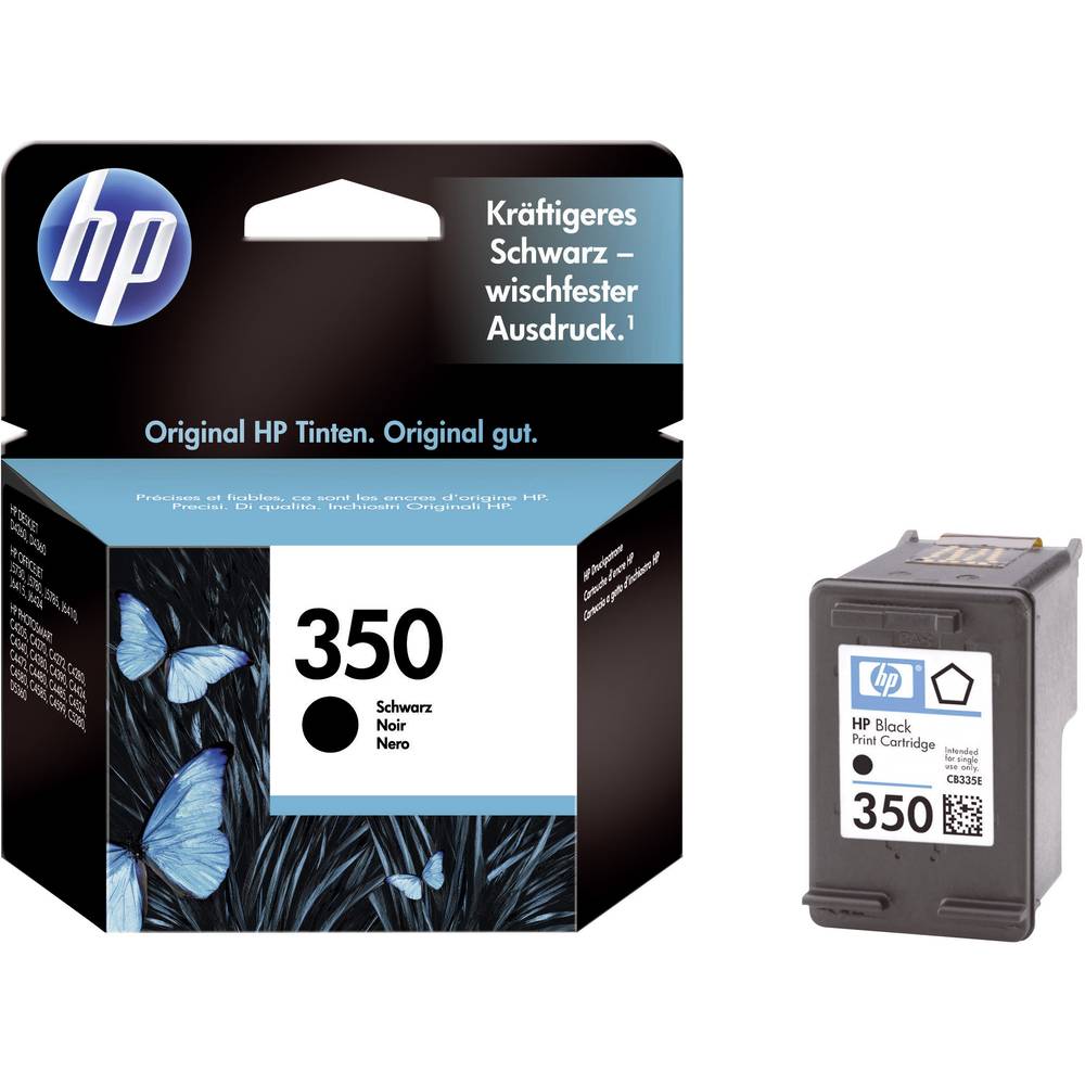 HP Inkoustová kazeta 350 originál černá CB335EE náplň do tiskárny