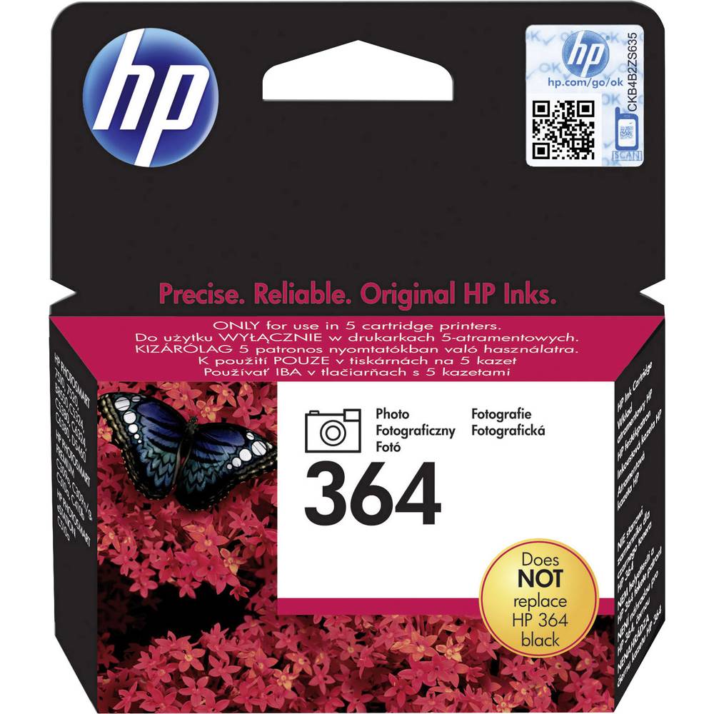HP 364 Inkoustová kazeta originál foto černá CB317EE náplň do tiskárny