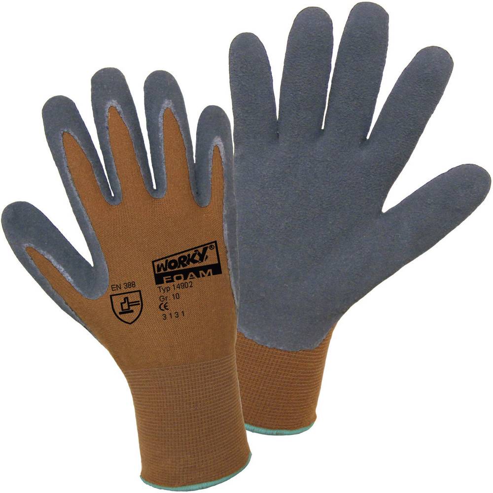 L+D worky Nylon Latex FOAM 14902-9 nylon pracovní rukavice Velikost rukavic: 9, L EN 388 CAT II 1 pár