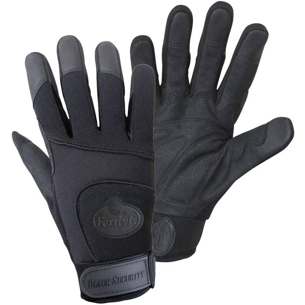 FerdyF. BLACK SECURITY Mechanics 1911-10 Clarino® syntetická kůže montážní rukavice Velikost rukavic: 10, XL CAT II 1 pá