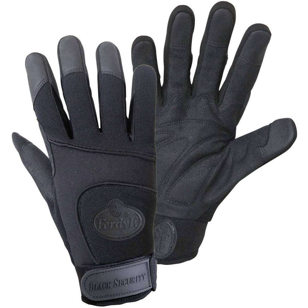 FerdyF. BLACK SECURITY Mechanics 1911-11 Clarino® syntetická kůže montážní rukavice Velikost rukavic: 11, XXL CAT II 1 p