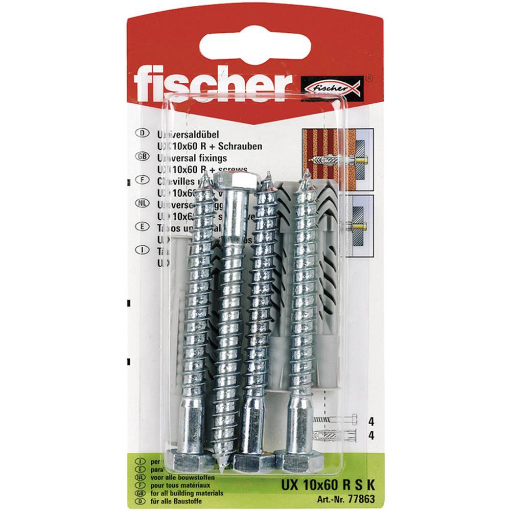 Fischer UX 10 x 60 RS K univerzální hmoždinka 60 mm 10 mm 77863 1 sada