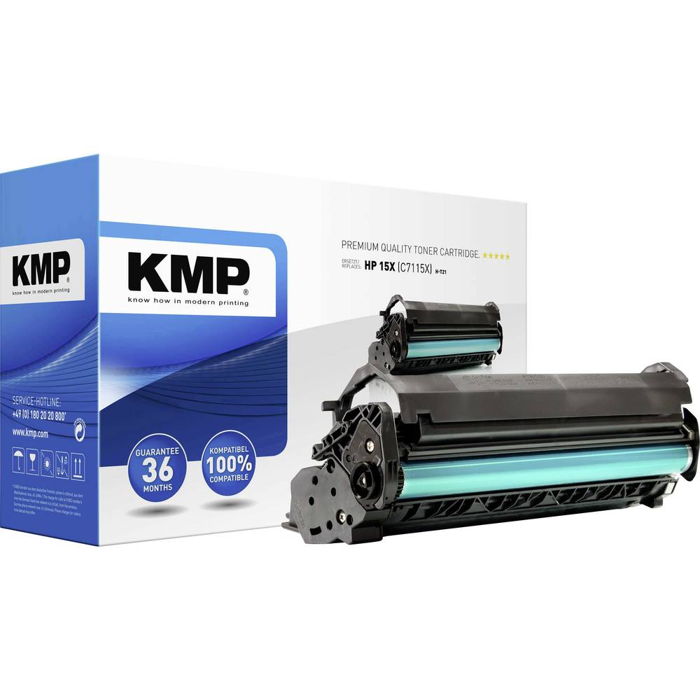 KMP Toner náhradní HP 15X, C7115X kompatibilní černá 5000 Seiten H-T21 1105,5000