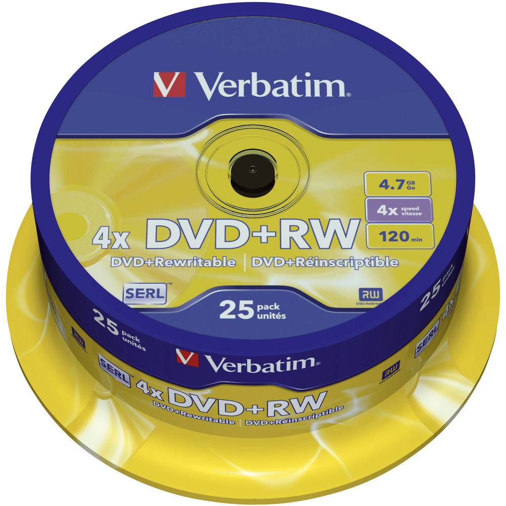 Verbatim 43489 DVD+RW 4.7 GB 25 ks vřeteno přepisovatelné